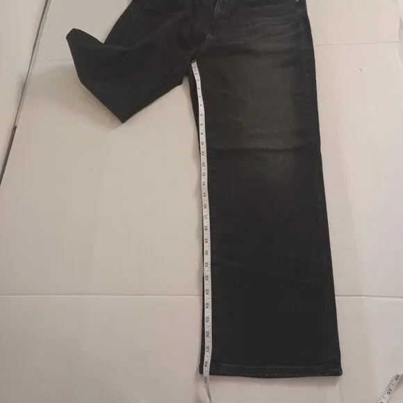 AG (Adriano Goldschmied) Black Brinley Mid Rise Straight Jeans Waist 32 - Picture 13 of 16